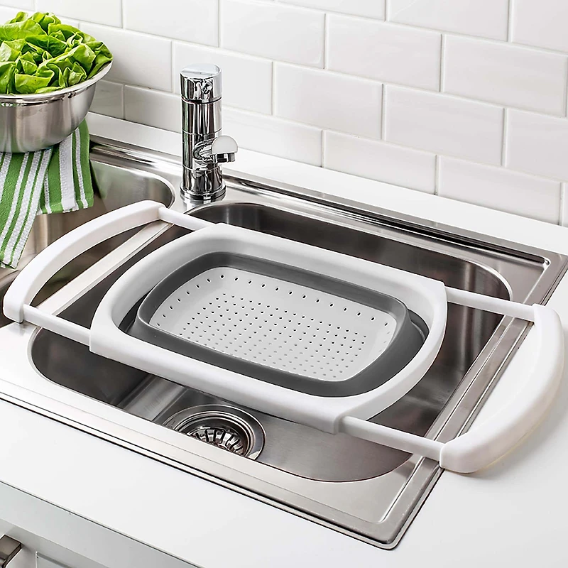 KSP Stretch Over The Sink Colander (Grey)
