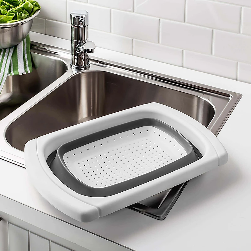 KSP Stretch Over The Sink Colander (Grey)