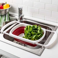 KSP Stretch Over The Sink Colander (Red)