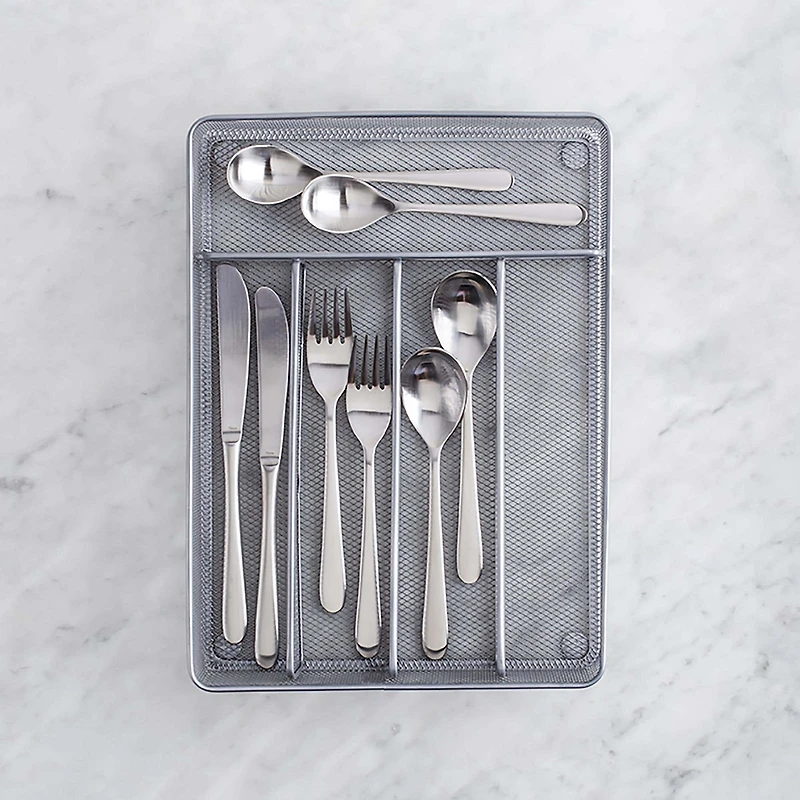 KSP Mesh Cutlery Tray - Small (Silver) 32 x 23.5 x 5 cm