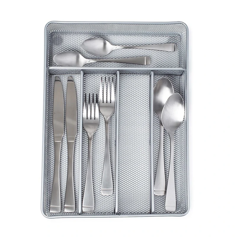 KSP Mesh Cutlery Tray - Small (Silver) 32 x 23.5 x 5 cm