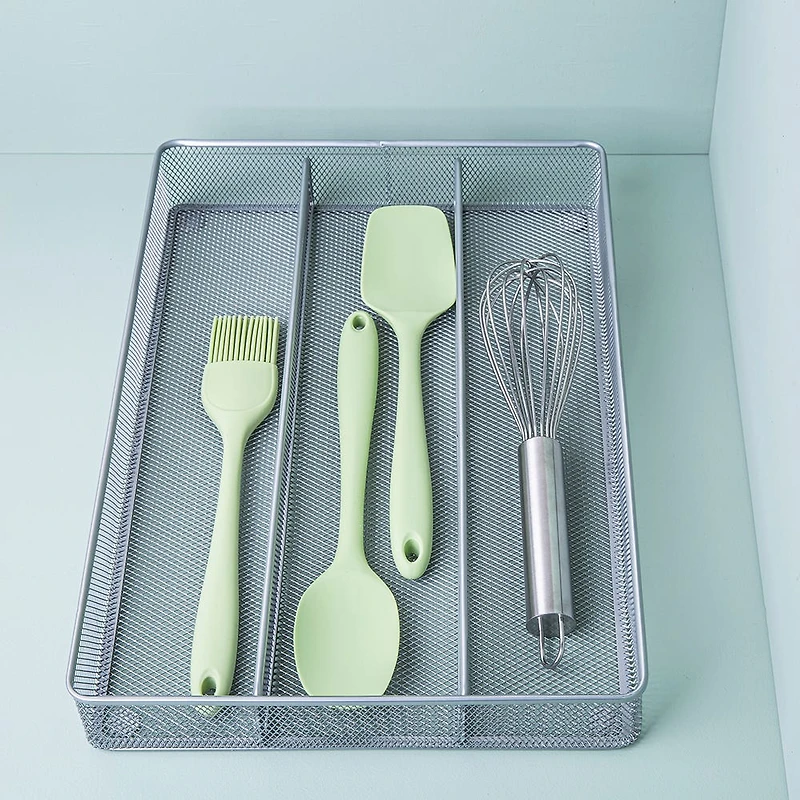 KSP Mesh Utensil Tray (Silver) 40 x 27.5 x 5 cm