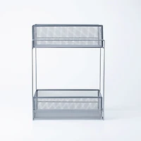 KSP Mesh Sliding Storage Basket 2-Tier (Silver) 31 x 21 x 42 cm