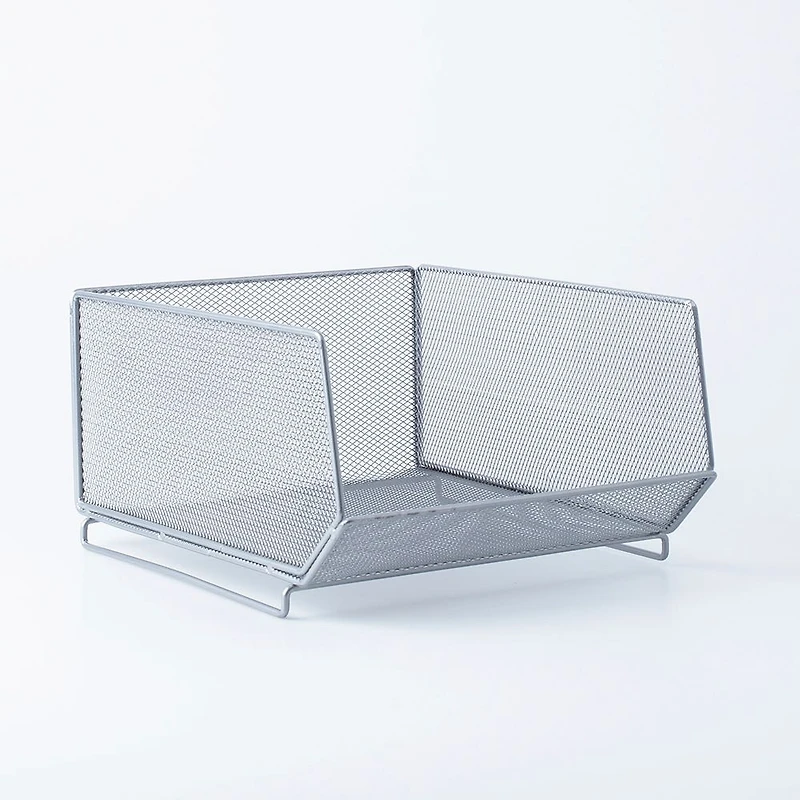 KSP Mesh Stacking Storage Bin (Silver) 24 x 30 x 16 cm