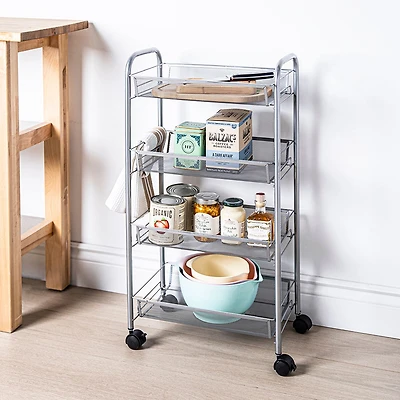 KSP Space Logic Rolling Storage Rack (Silver) 44.5 x 27 x 84 cm