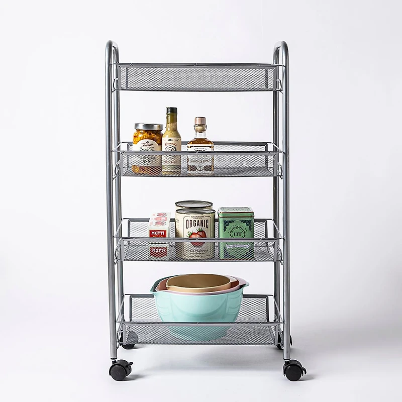 KSP Space Logic Rolling Storage Rack (Silver) 44.5 x 27 x 84 cm