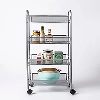 KSP Space Logic Rolling Storage Rack (Silver) 44.5 x 27 x 84 cm