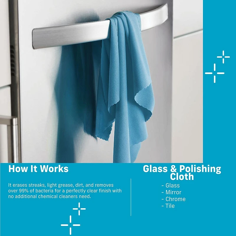 E-Cloth Glass Microfiber Cleaning Cloth - Set of 4