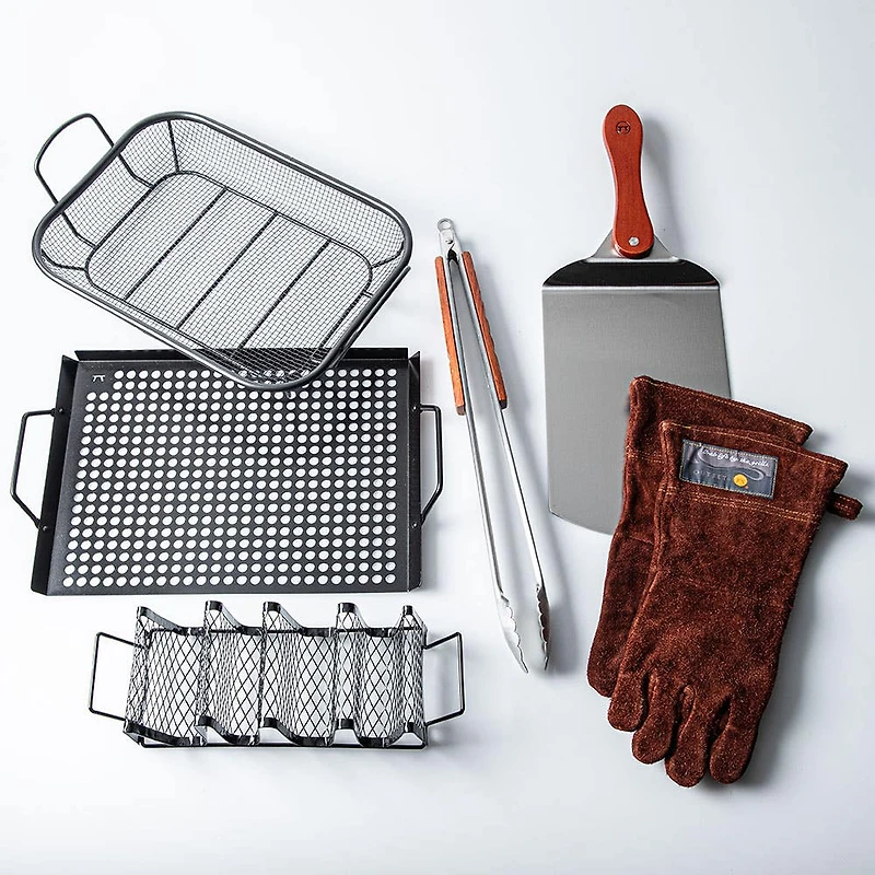Outset BBQ Non-Stick Taco Rack (Black)