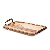 James F Rustique Large Acacia Wood Serving Tray (Natural)