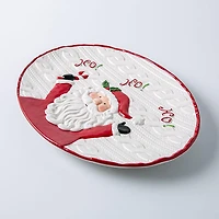 KSP Christmas Knit 'Santa' Oval Platter 38.5x28.5cm