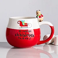 KSP Christmas Joyful Character 'Reindeer' Ceramic Mug 410ml
