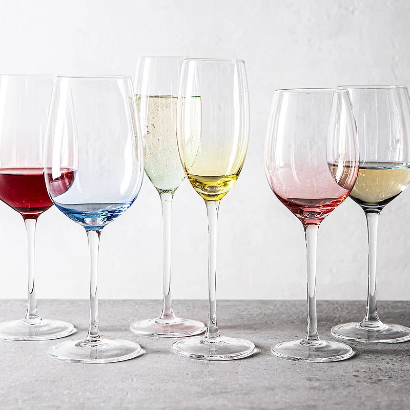 KSP Mingle Rainbow White Wine Glass - Set of 4 (10.6oz.)