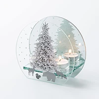 KSP Christmas Mirror 'Winter Tree' Glass Tealight Holder 2-Light