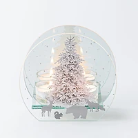 KSP Christmas Mirror 'Winter Tree' Glass Tealight Holder 2-Light