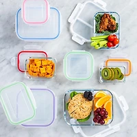 KSP Divided Glass 860ml Storage Container (Clear/White)