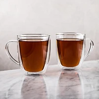KSP Milano Double Wall Glass Mug - 480 ml, Set of 2