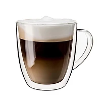 KSP Milano Double Wall Glass Mug - 480 ml, Set of 2
