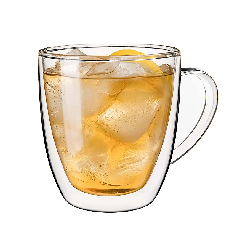 KSP Milano Double Wall Glass Mug - 480 ml, Set of 2