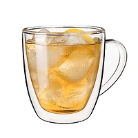 KSP Milano Double Wall Glass Mug - 480 ml, Set of 2