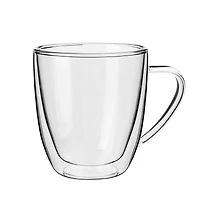 KSP Milano Double Wall Glass Mug - 480 ml, Set of 2