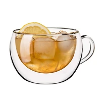 KSP Milano Double Wall Cappuccino Glass with Handle - 270 ml, Set of 2