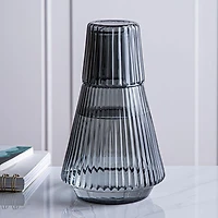 KSP Maya Bedside Water Carafe with Glass (Smoke)