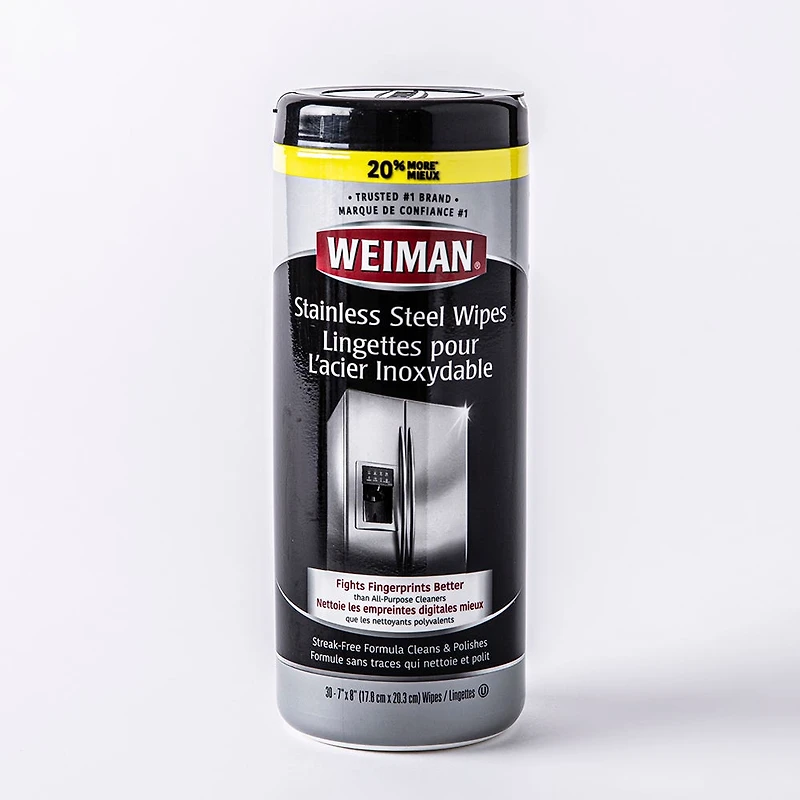 Weiman Good Housekeeping Disposable Stainless Steel Wipes - Set of 30