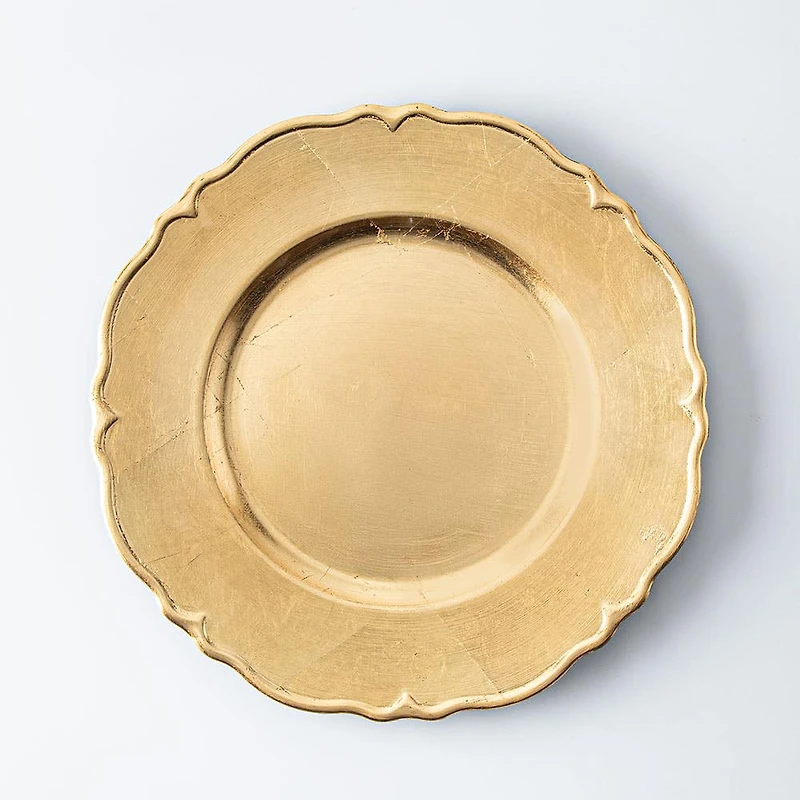 KSP Everyday Charger Plate with Scalloped Rim (Gold)