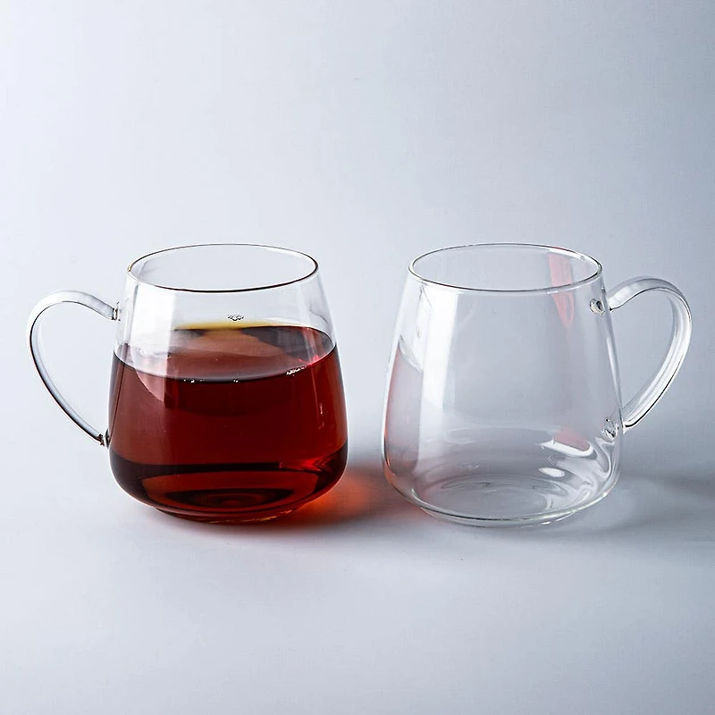 KSP Monza Borosilicate Glass Mug - Set of 2 (Clear) 480ml