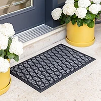 KSP Tufted Rubber Backed 'Diamond Wave' Doormat (Grey)