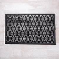 KSP Tufted Rubber Backed 'Diamond Wave' Doormat (Grey)