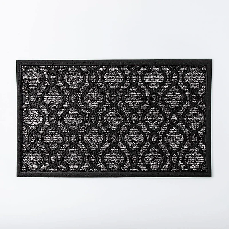 KSP Tufted Rubber Backed 'Trellis' Doormat (Grey)