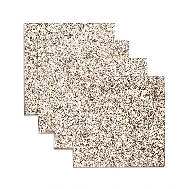 KSP Christmas Hardboard 'Glitter' Coaster - Set of 4 (Champagne)