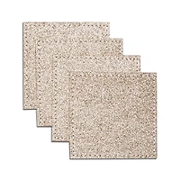 KSP Christmas Hardboard 'Glitter' Coaster - Set of 4 (Champagne)