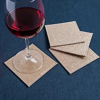 KSP Christmas Hardboard 'Glitter' Coaster - Set of 4 (Champagne)
