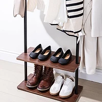 KSP Eatons Clothing & Shoe Rack (Wood/Black)