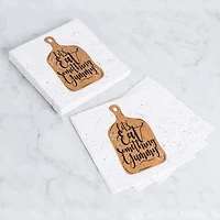 Harman 3-Ply 'Let'S Eat Something Yummy' Paper Napkin (White)