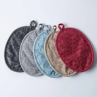 Harman Pantry Chambray Cotton Pot Holder - Set of 2 (Charcoal)