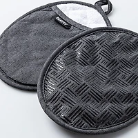 Harman Pantry Chambray Cotton Pot Holder - Set of 2 (Charcoal)