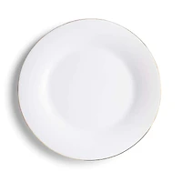 KSP Opal 'Banded' Glass Dinner Plate (White/Gold)