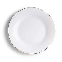 KSP Opal 'Banded' Glass Side Plate (White/Gold)