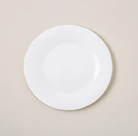 KSP Opal 'Banded' Glass Side Plate (White/Gold)