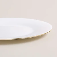 KSP Opal 'Banded' Glass Side Plate (White/Gold)