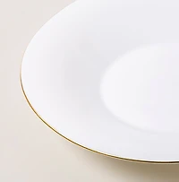 KSP Opal 'Banded' Glass Soup Plate (White/Gold)