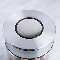 KSP Push Lock 1.3L 'Round' Glass and Steel Canister