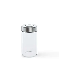 KSP Push Lock 1L 'Round' Glass and Steel Canister