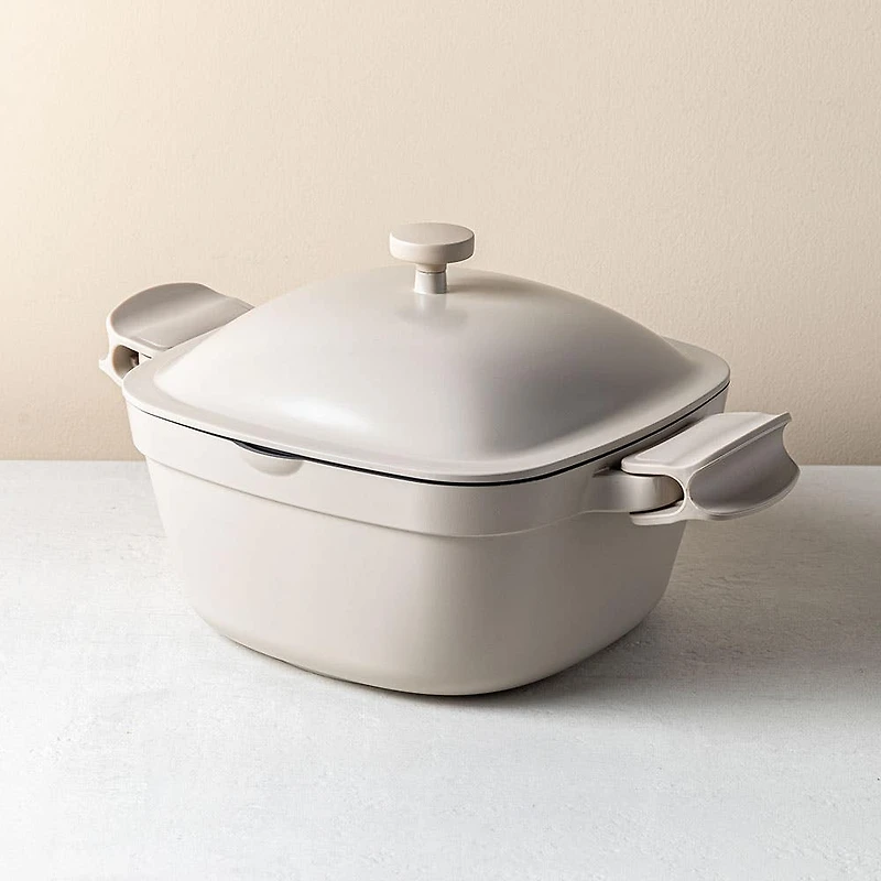 One-Pan Quadra Dutch Oven with Lid 24 Cm / 4.9 L (Cream)