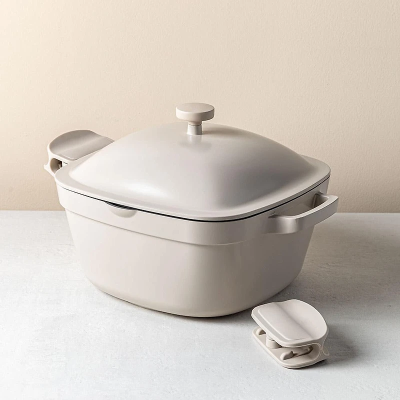 One-Pan Quadra Dutch Oven with Lid 24 Cm / 4.9 L (Cream)