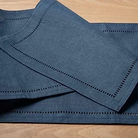 Harman Hemstitch Polyester Runner (Navy)